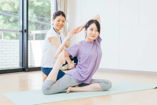 ストレッチの様子